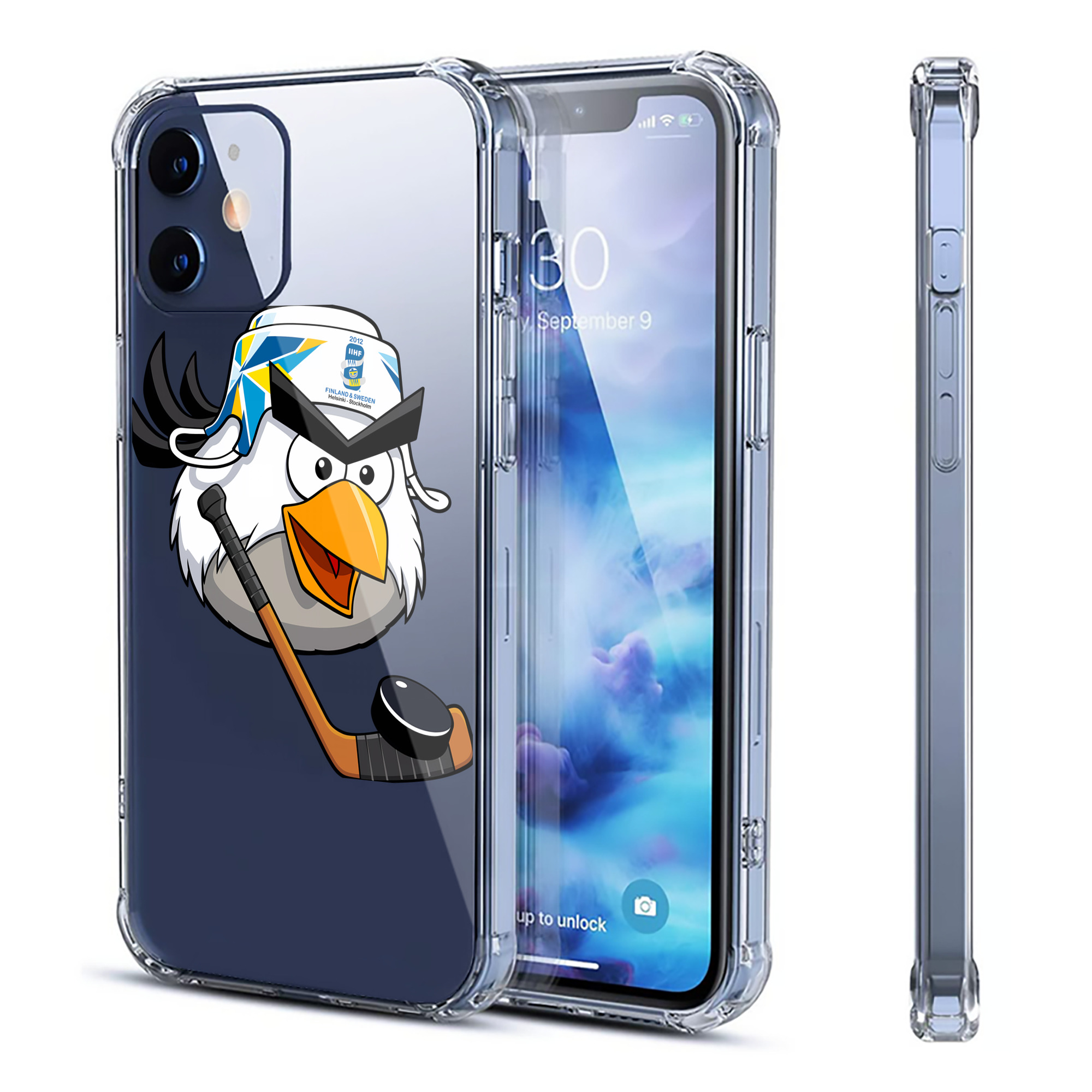 （画像用） Angry Birds アングリーバード 【iPhone 12シリーズ対応】透明スマホケース（クリアソフトケース）